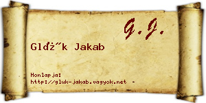 Glük Jakab névjegykártya