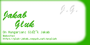 jakab gluk business card